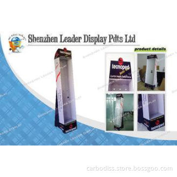 Recycle Corrugated Cardboard Hook Display Stands For Retail